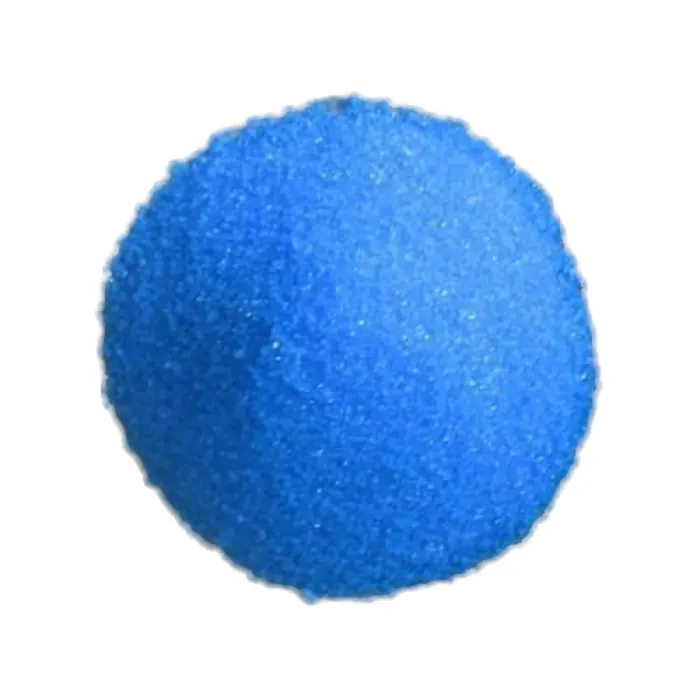 Blue copper sulphate crystals