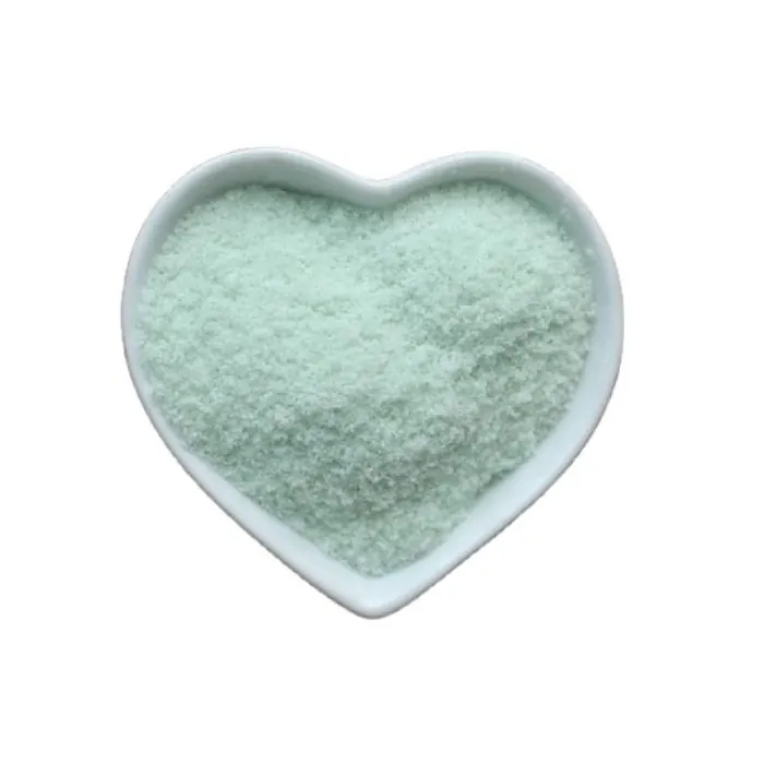Green ferrous sulphate crystals